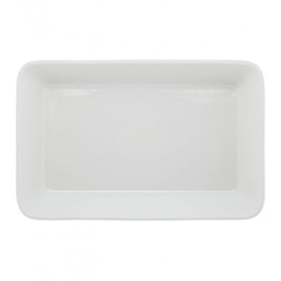 Refratario 25,5x16,5x5cm de Porcelana Linea Branco